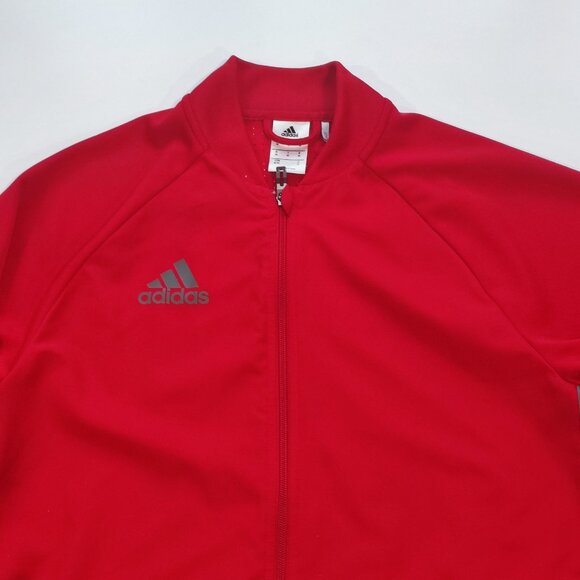 Adidas Condivo 16 training jacket red with grey stripes men's size M - Picture 2 of 11